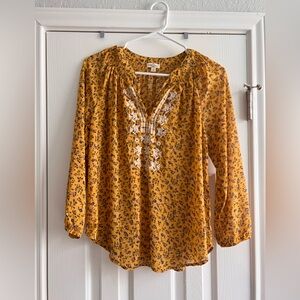 Mason & Belle Yellow Blouse, Size S
